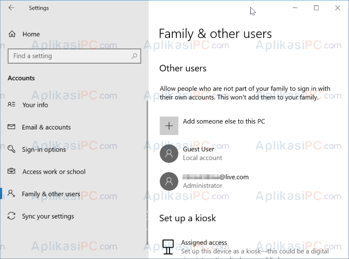 Hapus Akun - Family & Other Users