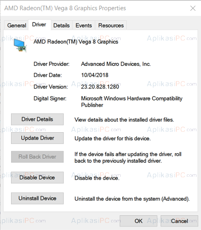 Device Manager - Roll Back Driver