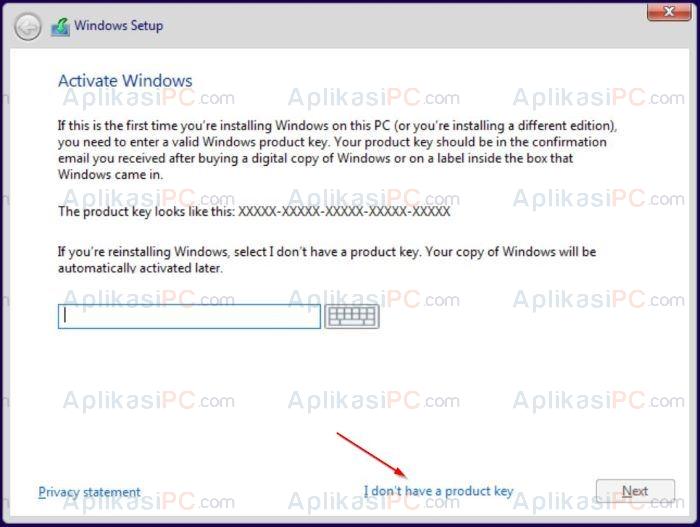 Install Windows 10 Tanpa Product Key