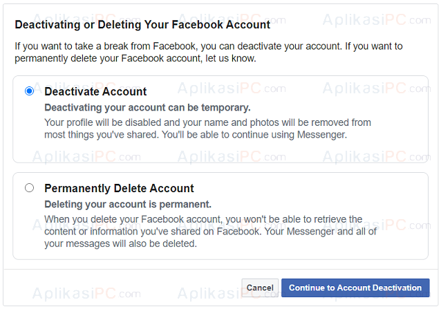 Hapus Akun Facebook