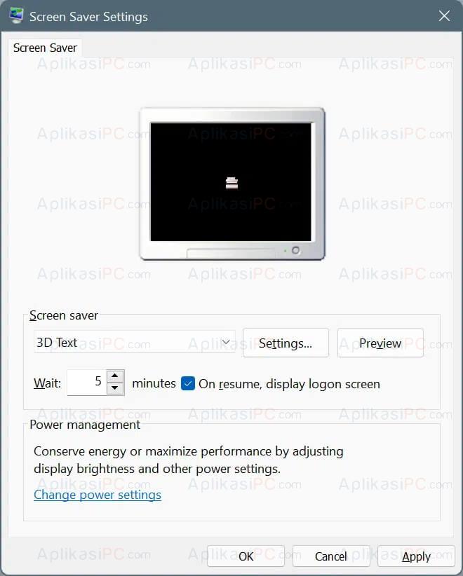 Screen saver Windows 11