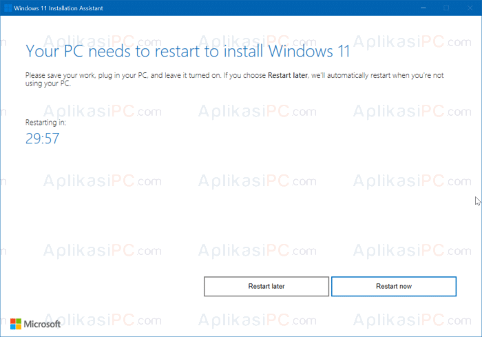 Windows 11 Installation Assistant - Instal Windows 11 Selesai
