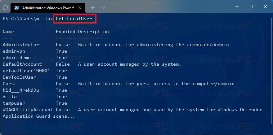 List username Windows 11 - PowerShell